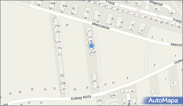 Nowa Wola, Mieczyków, 17I, mapa Nowa Wola