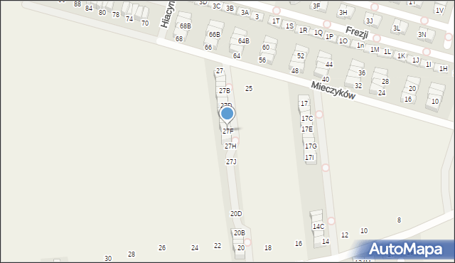 Nowa Wola, Mieczyków, 27F, mapa Nowa Wola