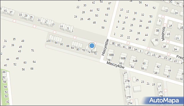 Nowa Wola, Mieczyków, 72, mapa Nowa Wola