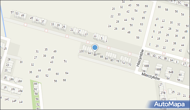 Nowa Wola, Mieczyków, 90, mapa Nowa Wola