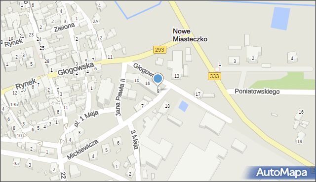 Nowe Miasteczko, Mickiewicza Adama, 8, mapa Nowe Miasteczko