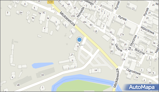 Nowe Miasto Lubawskie, Mickiewicza Adama, 1c, mapa Nowe Miasto Lubawskie