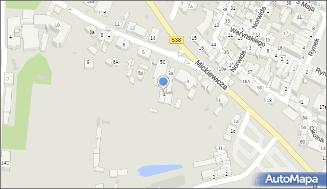 Nowe Miasto Lubawskie, Mickiewicza Adama, 4, mapa Nowe Miasto Lubawskie