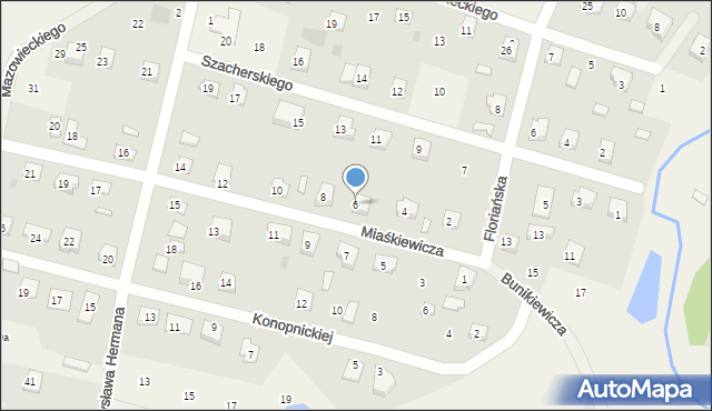 Nowe Proboszczewice, Miaśkiewicza Romualda, 6, mapa Nowe Proboszczewice