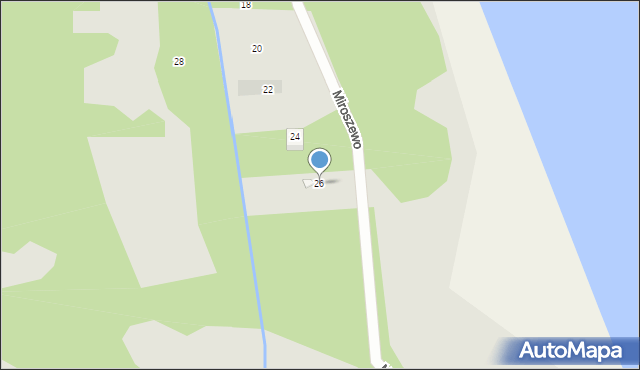 Nowe Warpno, Miroszewo, 26, mapa Nowe Warpno