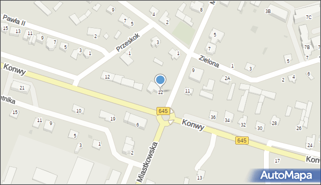 Nowogród, Miastkowska, 12, mapa Nowogród