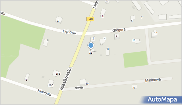 Nowogród, Miastkowska, 21, mapa Nowogród