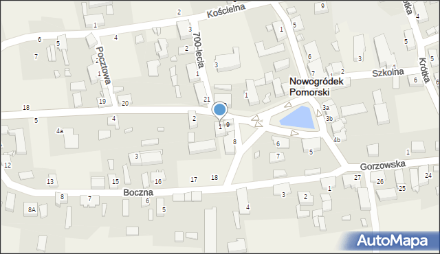 Nowogródek Pomorski, Mickiewicza Adama, 1, mapa Nowogródek Pomorski