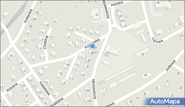 Nowogrodziec, Mickiewicza Adama, 26, mapa Nowogrodziec