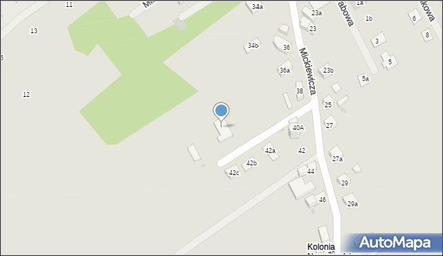 Nowogrodziec, Mickiewicza Adama, 42b, mapa Nowogrodziec