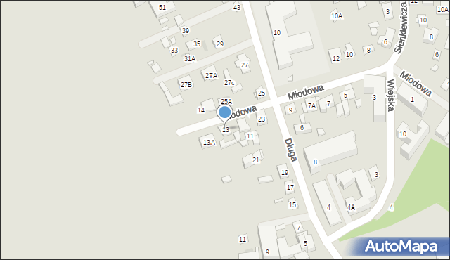Nowy Dwór Mazowiecki, Miodowa, 13, mapa Nowy Dwór Mazowiecki