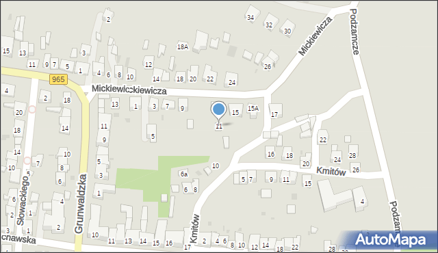 Nowy Wiśnicz, Mickiewicza Adama, 11, mapa Nowy Wiśnicz