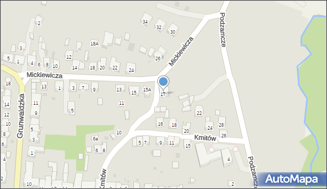 Nowy Wiśnicz, Mickiewicza Adama, 17, mapa Nowy Wiśnicz