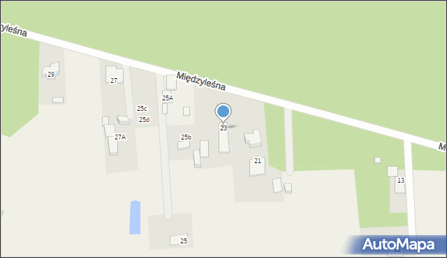 Olmonty, Międzyleśna, 23, mapa Olmonty