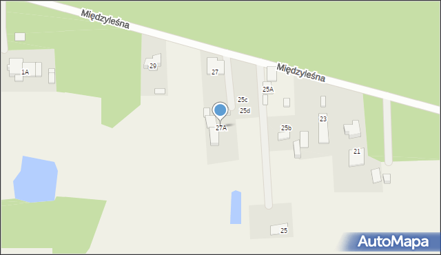 Olmonty, Międzyleśna, 27A, mapa Olmonty