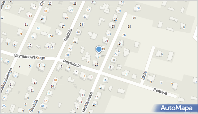 Olszewo-Borki, Mickiewicza Adama, 17, mapa Olszewo-Borki