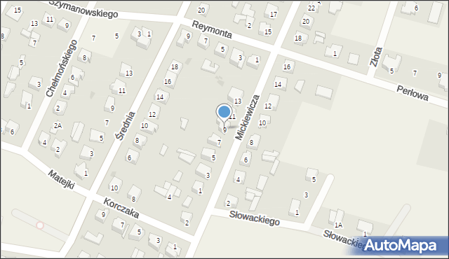 Olszewo-Borki, Mickiewicza Adama, 9, mapa Olszewo-Borki