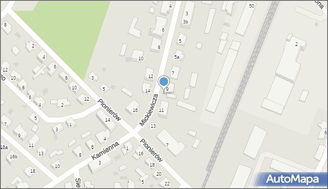 Olsztynek, Mickiewicza Adama, 9A, mapa Olsztynek