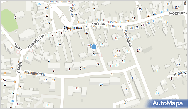Opalenica, Mickiewicza Adama, 7C, mapa Opalenica