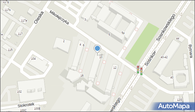 Opole, Mikołajczyka Stanisława, 8, mapa Opola