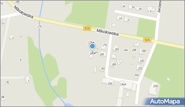 Orzesze, Mikołowska, 180A, mapa Orzesze