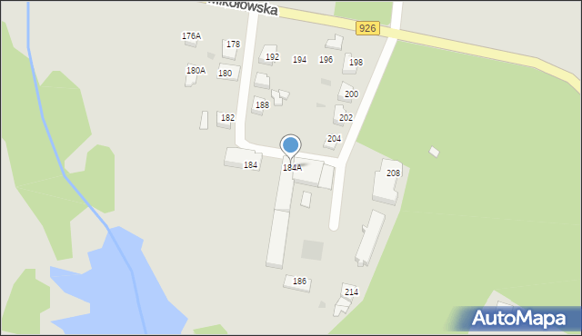Orzesze, Mikołowska, 184A, mapa Orzesze