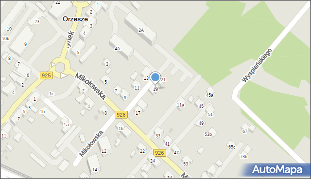 Orzesze, Mikołowska, 19, mapa Orzesze