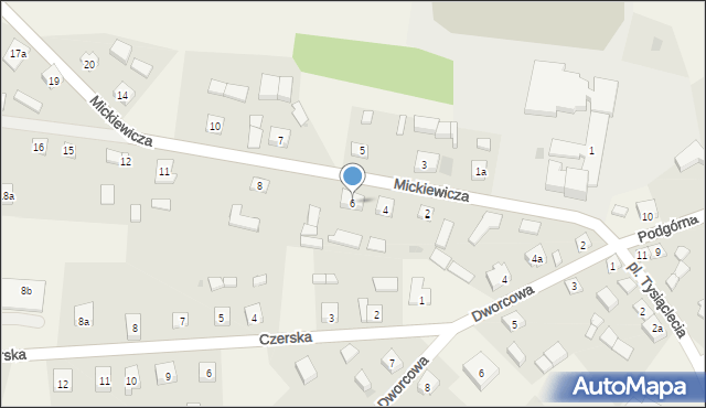 Osieczna, Mickiewicza Adama, 6, mapa Osieczna