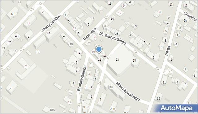 Ostrów Mazowiecka, Mieczkowskiego Ludwika, 7, mapa Ostrów Mazowiecka