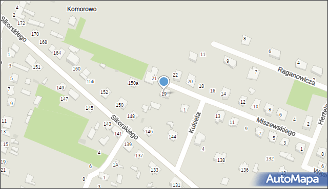 Ostrów Mazowiecka, Miszewskiego Antoniego, mjr., 19, mapa Ostrów Mazowiecka