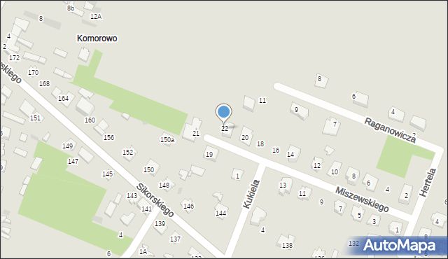 Ostrów Mazowiecka, Miszewskiego Antoniego, mjr., 22, mapa Ostrów Mazowiecka