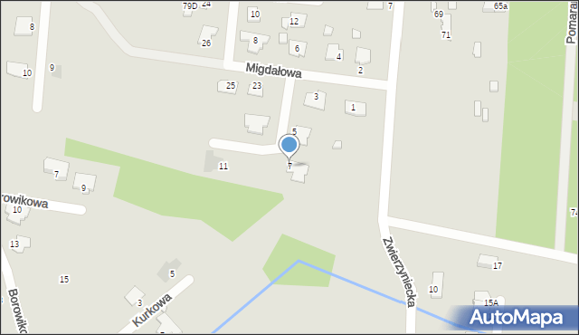 Ostrowiec Świętokrzyski, Migdałowa, 7, mapa Ostrowiec Świętokrzyski