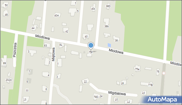 Ostrowiec Świętokrzyski, Miodowa, 75f, mapa Ostrowiec Świętokrzyski