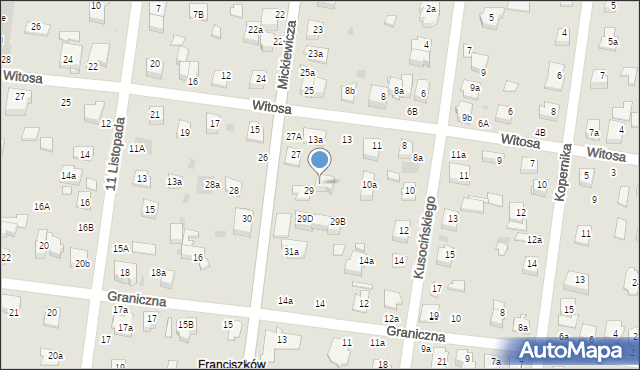 Ożarów Mazowiecki, Mickiewicza Adama, 29A, mapa Ożarów Mazowiecki