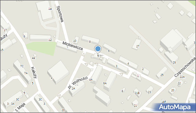 Ozimek, Mickiewicza Adama, 5, mapa Ozimek