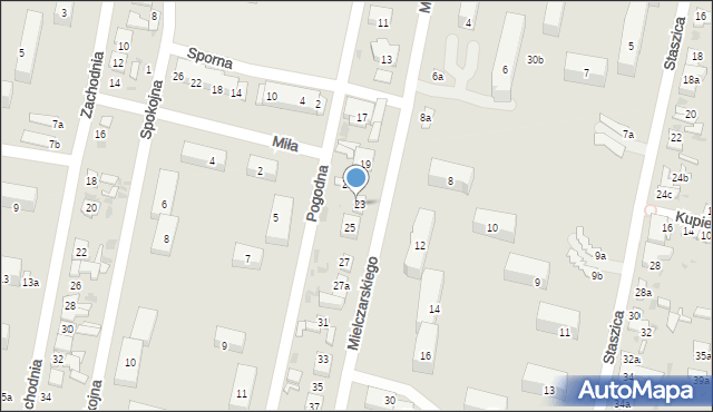 Ozorków, Mielczarskiego Romualda, 23a, mapa Ozorków