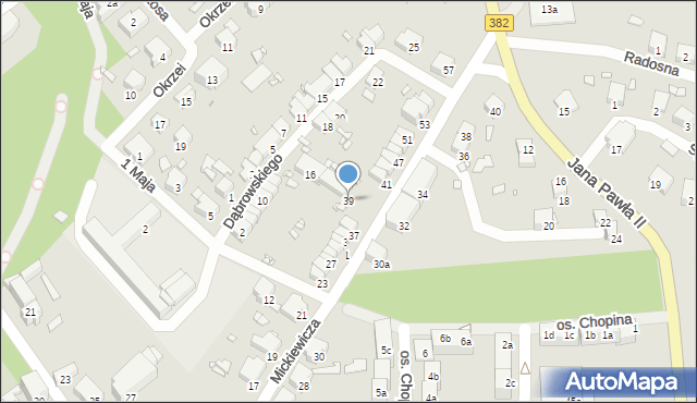 Paczków, Mickiewicza Adama, 39, mapa Paczków
