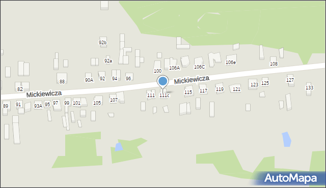 Pajęczno, Mickiewicza Adama, 113, mapa Pajęczno