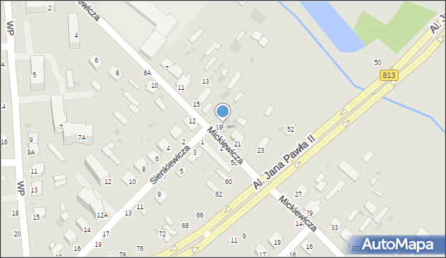 Parczew, Mickiewicza Adama, 19A, mapa Parczew