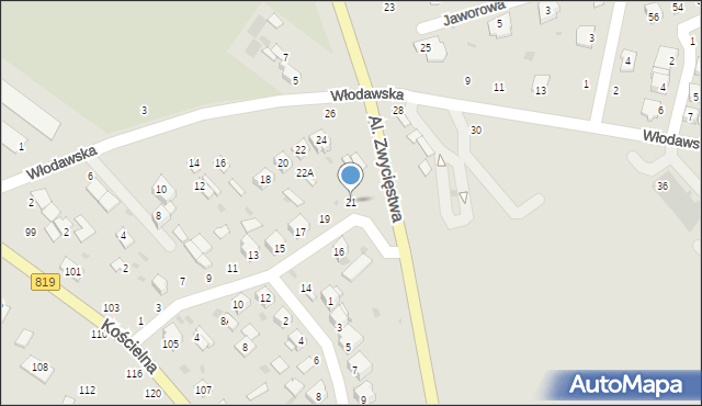 Parczew, Miodowa, 21, mapa Parczew