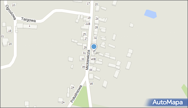 Parzęczew, Mickiewicza Adama, 40A, mapa Parzęczew