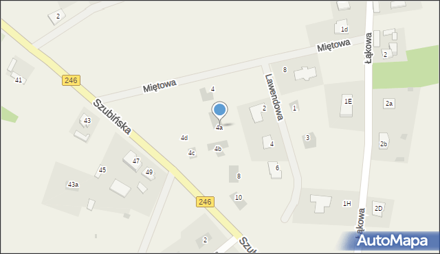 Paterek, Miętowa, 4a, mapa Paterek