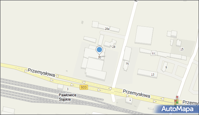 Pawłowice, Mickiewicza Adama, 30, mapa Pawłowice