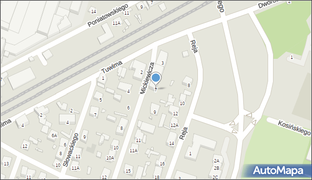 Piastów, Mickiewicza Adama, 7, mapa Piastów