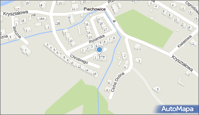 Piechowice, Mieszka I, 2, mapa Piechowice