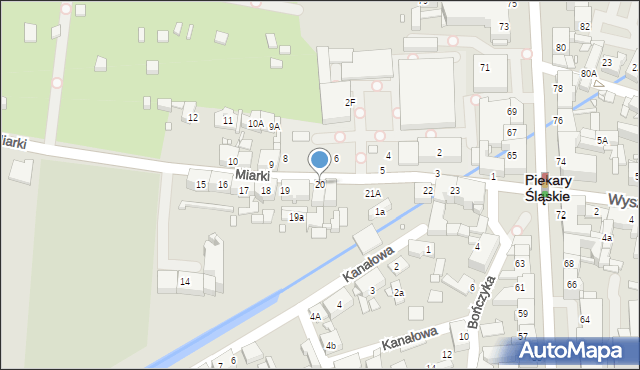 Piekary Śląskie, Miarki Karola, 20, mapa Piekary Śląskie