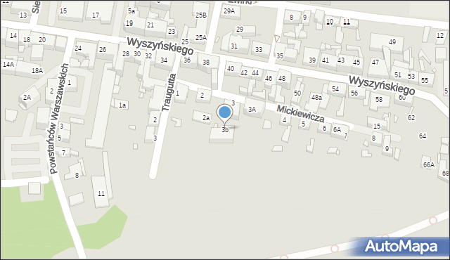 Piekary Śląskie, Mickiewicza Adama, 3b, mapa Piekary Śląskie