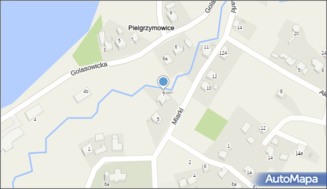 Pielgrzymowice, Miarki, 7, mapa Pielgrzymowice