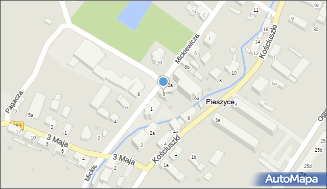 Pieszyce, Mickiewicza Adama, 3, mapa Pieszyce