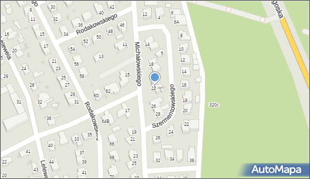 Piła, Michałowskiego Piotra, 24, mapa Piły